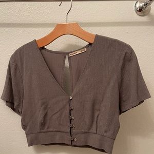 Grey crop top